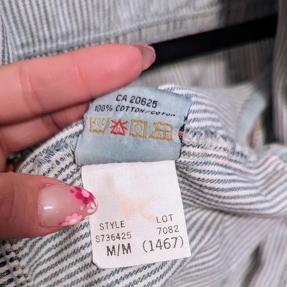 Guess Denim Stripped Cropped Vest - Picture 5 of 6